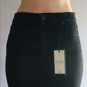 CP Jeans by Dillards Black Skirt